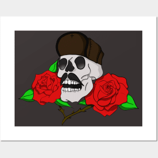 Skull and Roses Posters and Art